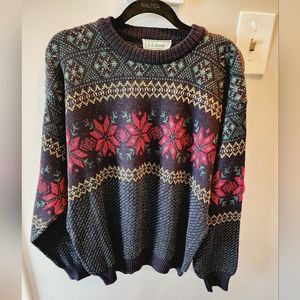 L.L. Bean Printed Men's Crewneck Sweater